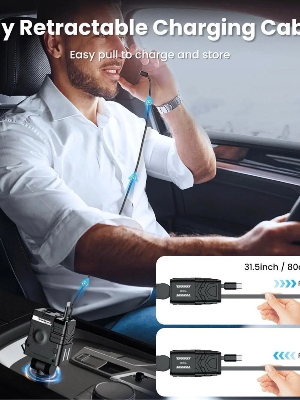 4 in 1 Multi-Function Car Charger (Black)
